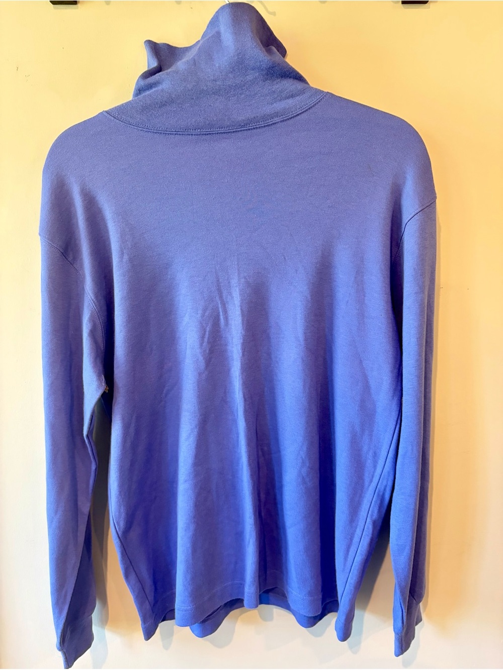 Marsh Landing 100% Cotton Blue Mock Neck Long Sleeve Top Medium